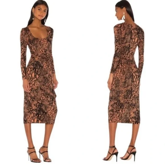 L'Academie | Dresses | Nwt Lacademie Nancy Midi Dress In Jungle Animal | Poshmark L'Academie | Dresses | Nwt Lacademie Nancy Midi Dress In Jungle Animal | Poshmark